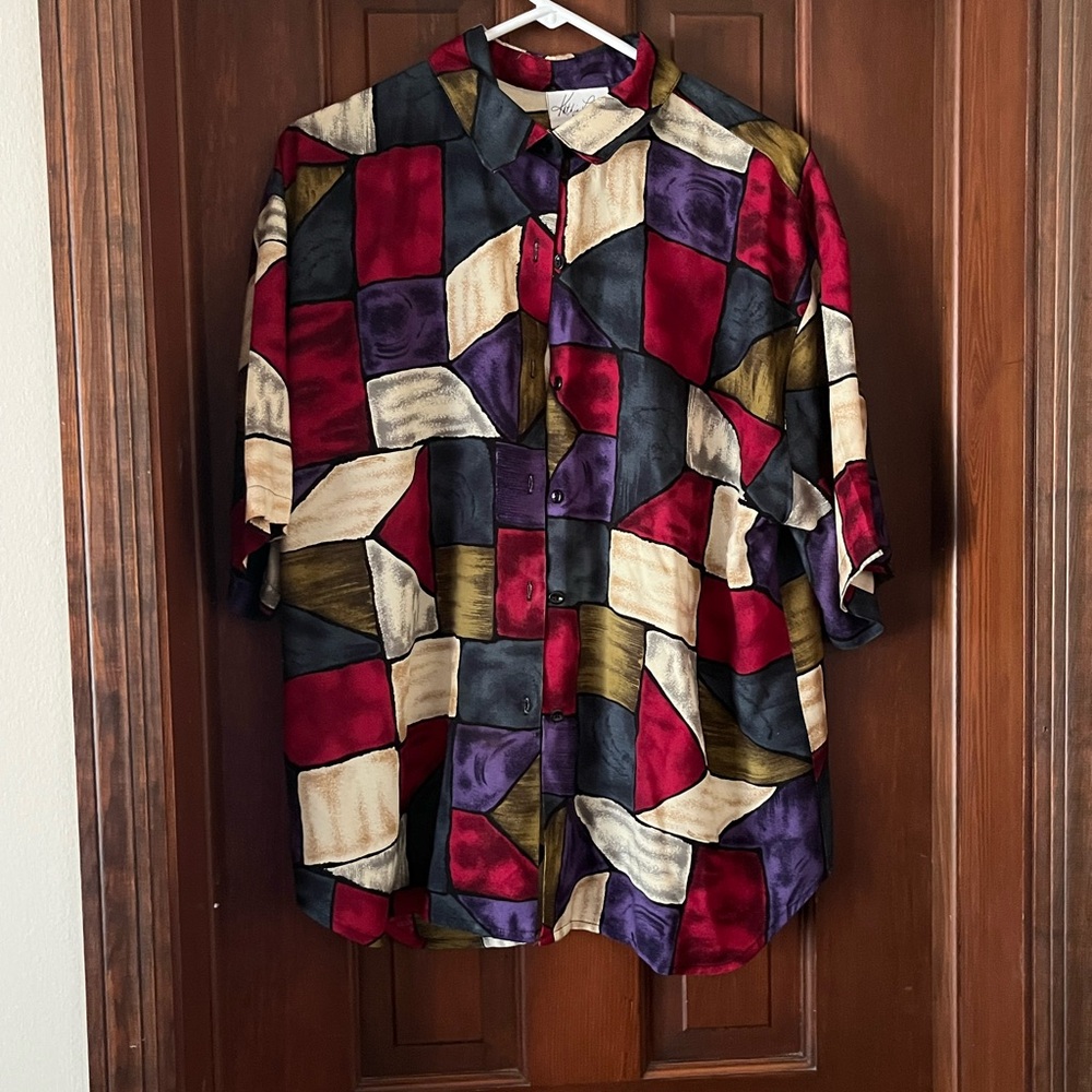 Kathie Lee Collection Multicolor Button Down Shirt